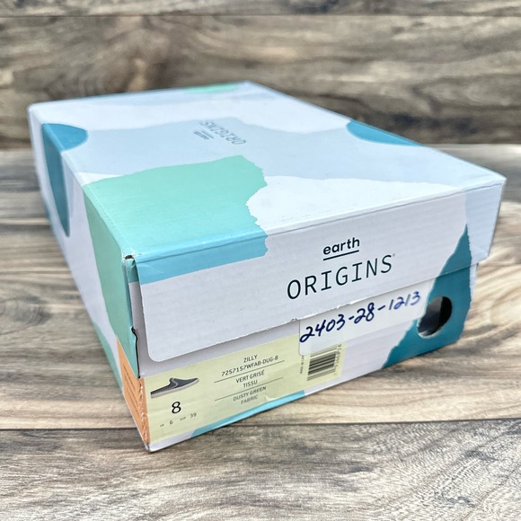 NIB Earth Origins Zilly 8 39 Slip On Comfort Casual Sneaker Mules Dusty Green - Picture 12 of 13